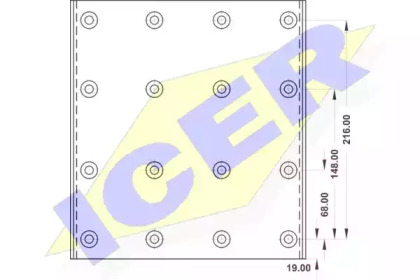 Комплект колодки тормозной накладки ICER 21 9933 00